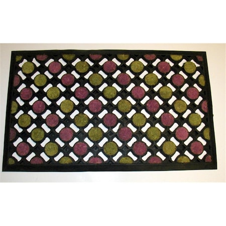 Dare2Decor Natural Coir Coco Dots Doormat DA2582355